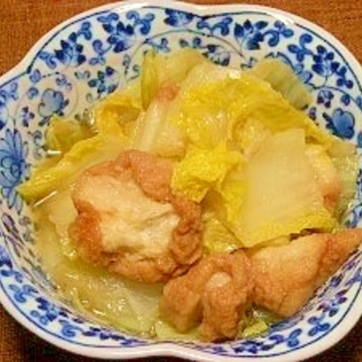 白菜と油麩の煮物